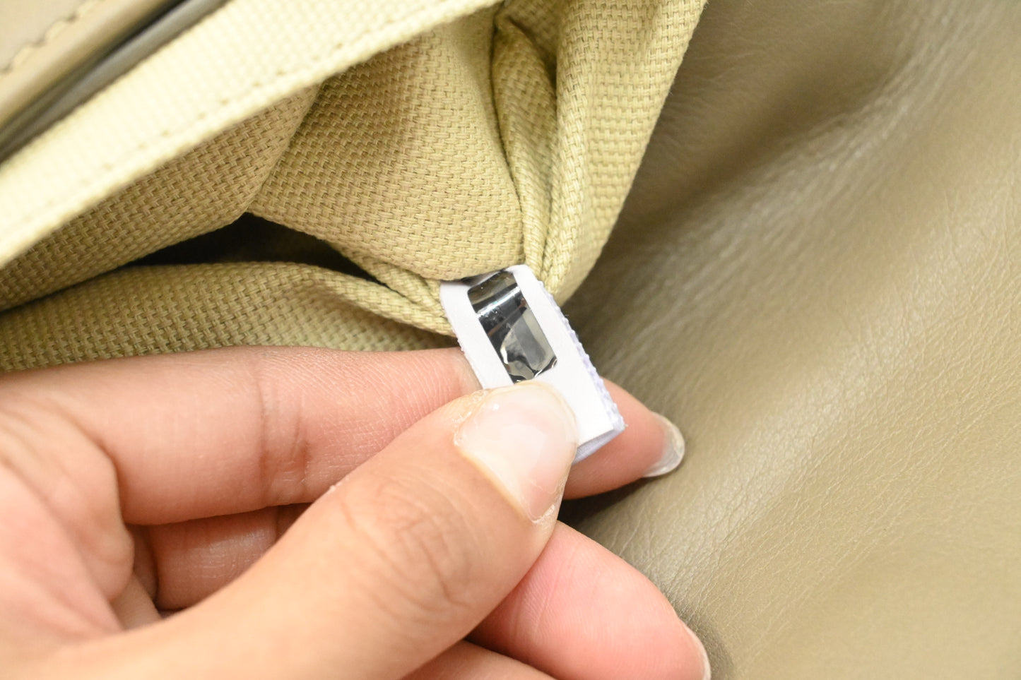 Jimmy Choo Pouch in Olive Brown Leather