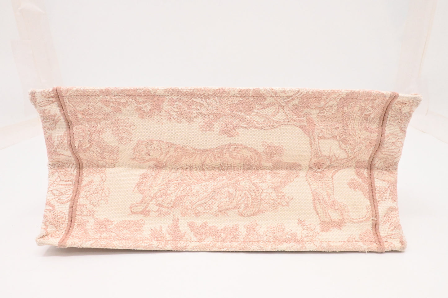 Dior Medium Book Tote in Pink Toile de Jouy Sauvage Embroidery