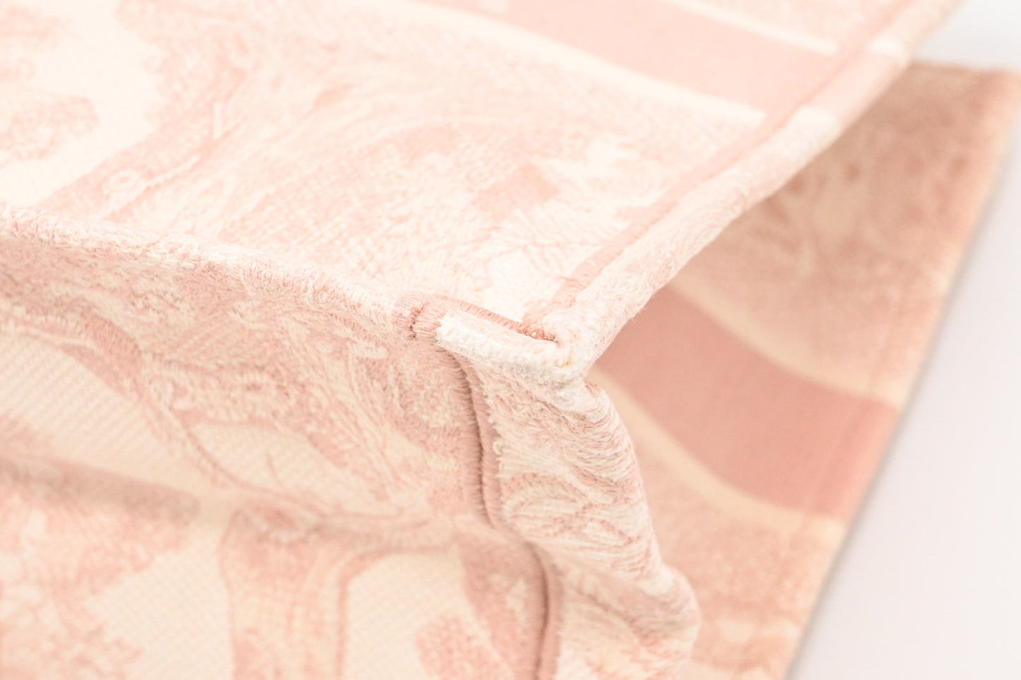 Dior Medium Book Tote in Pink Toile de Jouy Sauvage Embroidery