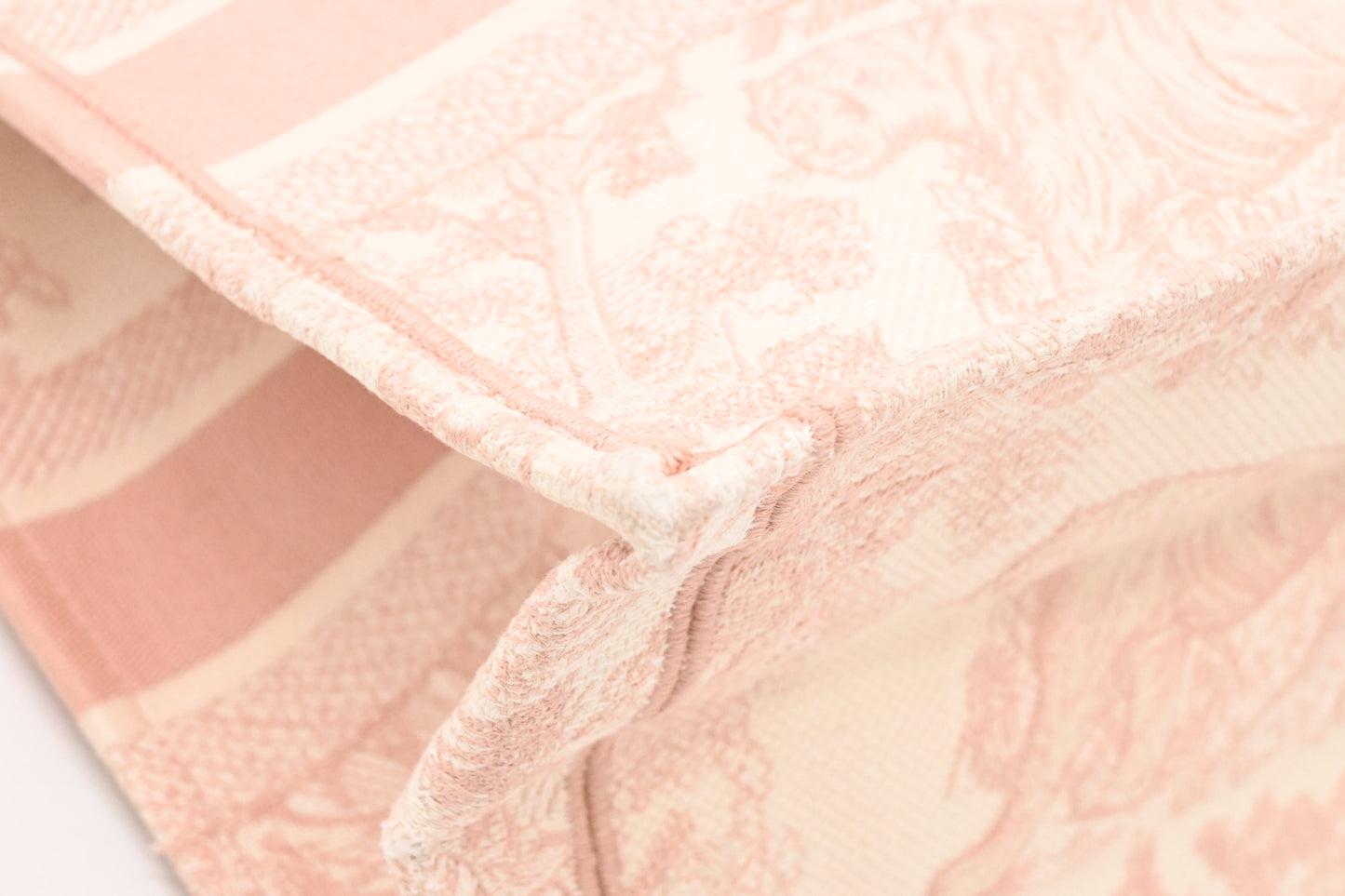 Dior Medium Book Tote in Pink Toile de Jouy Sauvage Embroidery