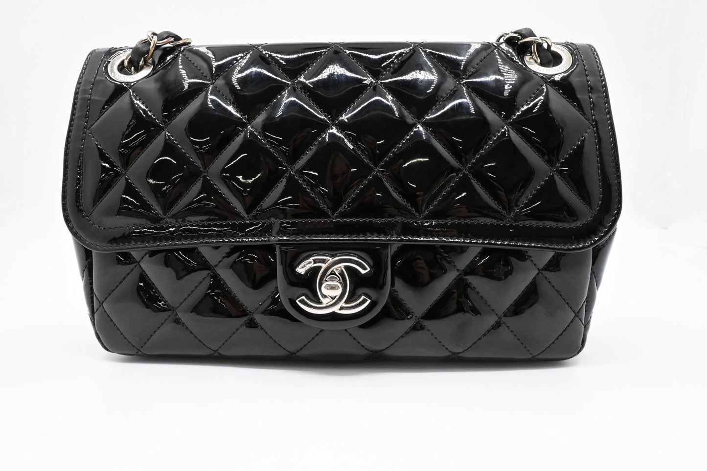 Chanel Coco Shine Flap Bag in Black Patent Leather