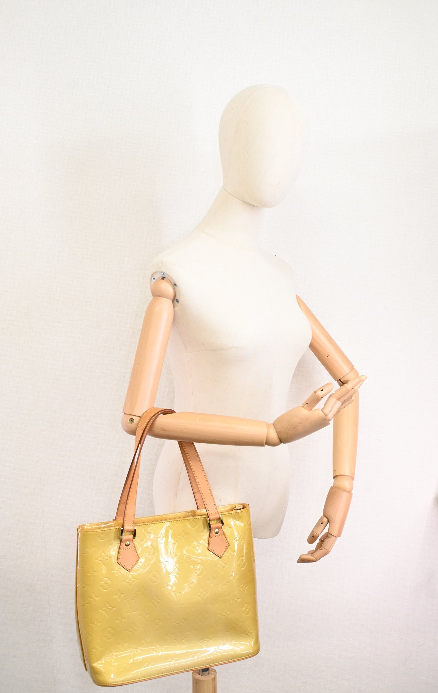 Louis Vuitton Houston in Yellow Vernis Leather
