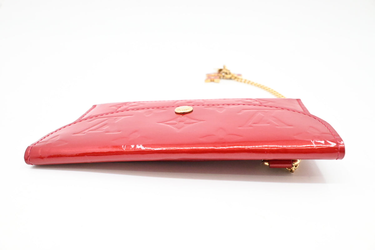 Louis Vuitton Envelope Pouch in Red Vernis Leather