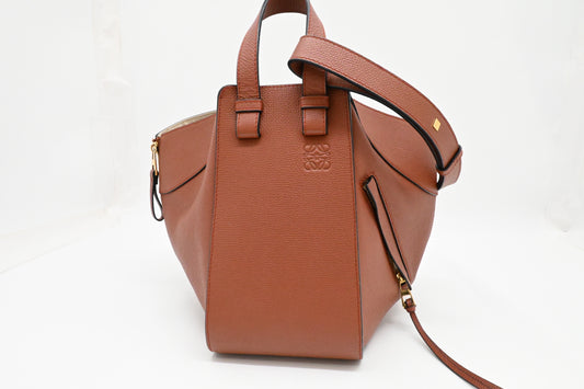 Loewe Mini Hammock in Brown Leather