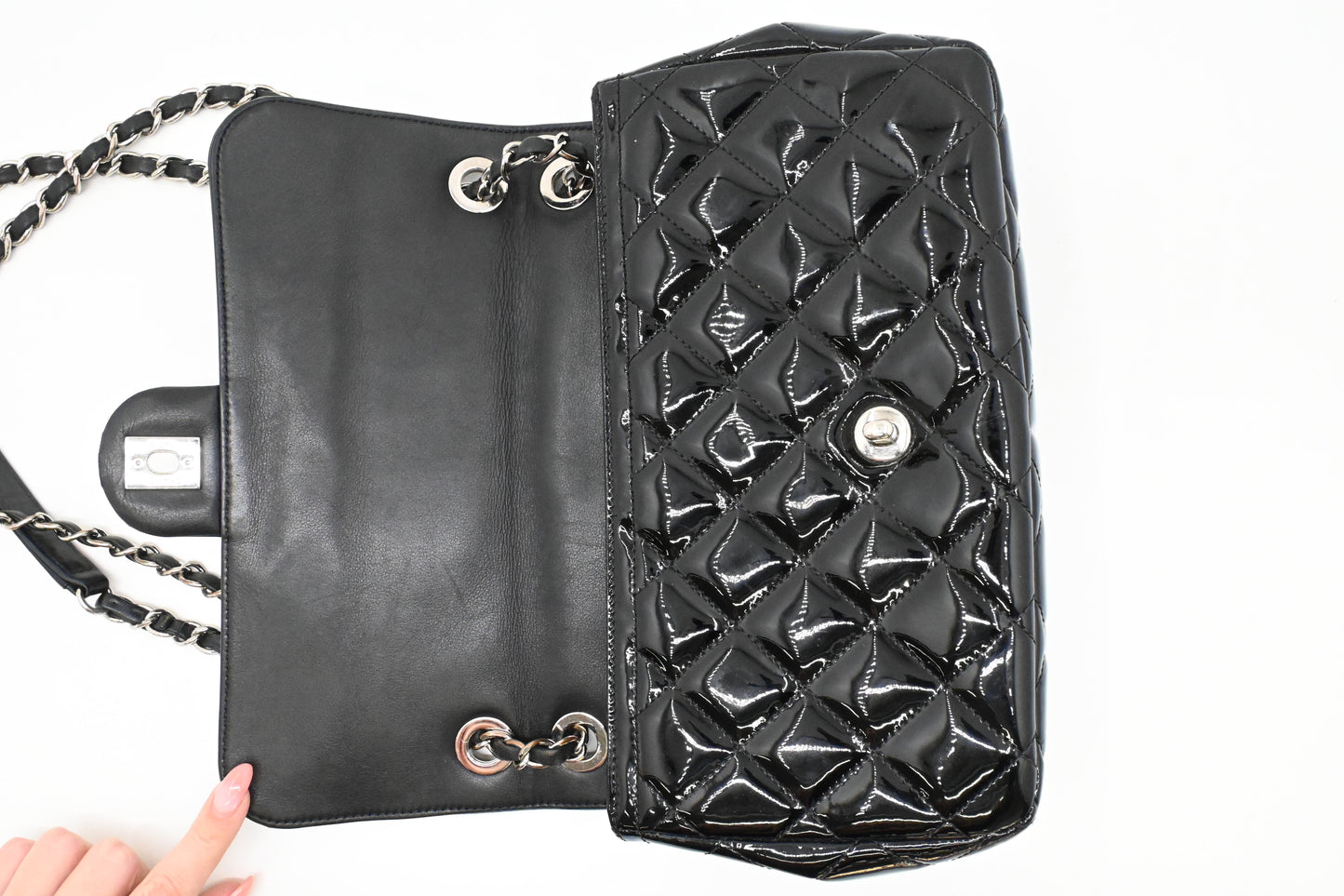 Chanel Coco Shine Flap Bag in Black Patent Leather