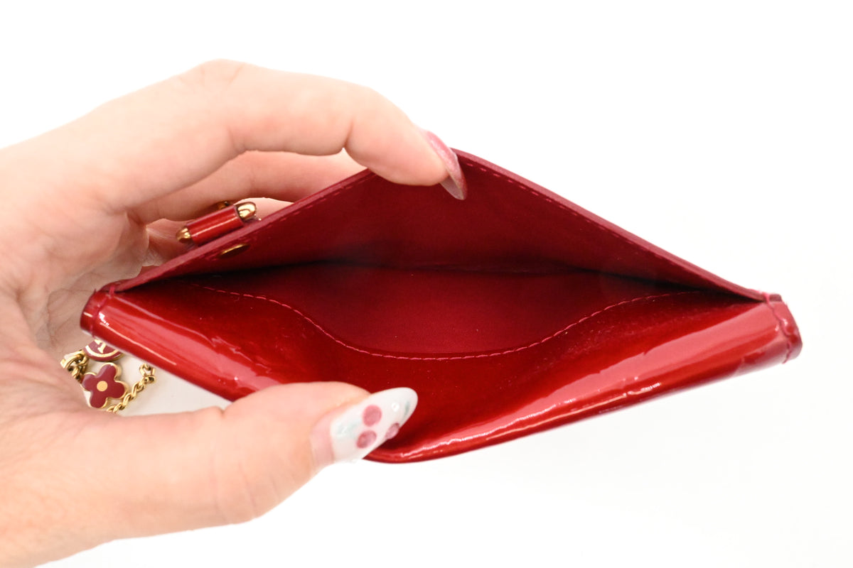 Louis Vuitton Envelope Pouch in Red Vernis Leather