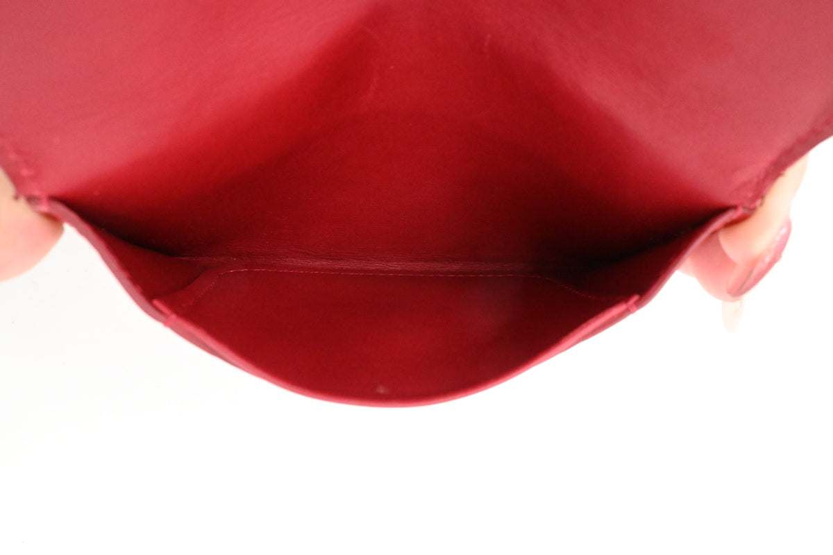 Louis Vuitton Envelope Pouch in Red Vernis Leather
