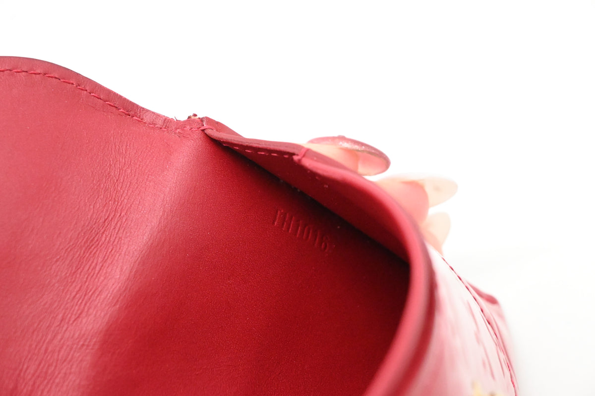 Louis Vuitton Envelope Pouch in Red Vernis Leather