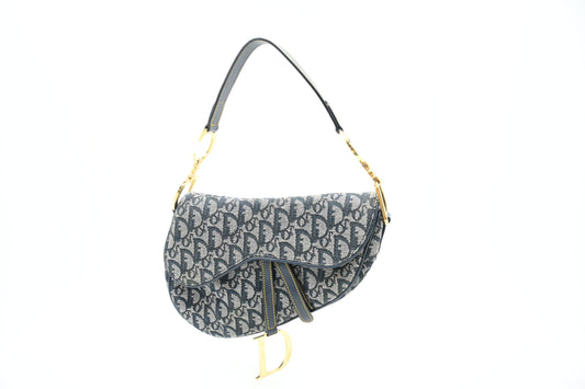 Dior Saddle Bag in Blue Oblique Canvas