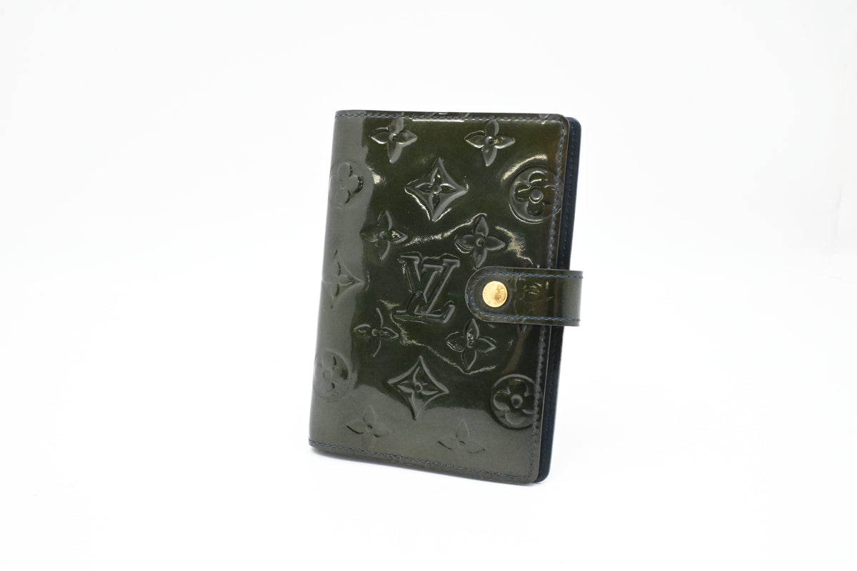 Louis Vuitton Agenda PM in Dark Green Vernis Leather
