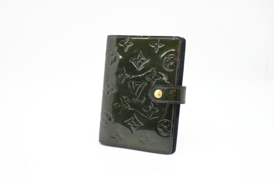 Louis Vuitton Agenda PM in Dark Green Vernis Leather