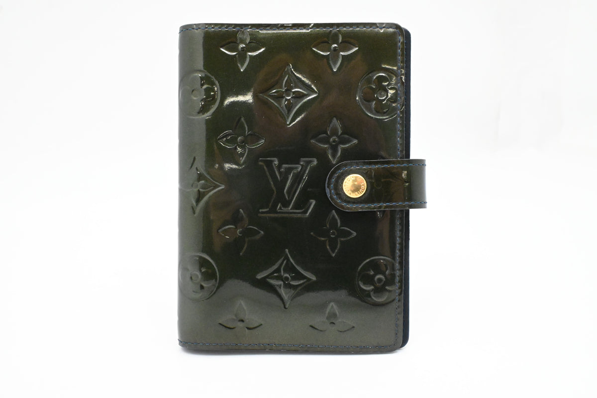 Louis Vuitton Agenda PM in Dark Green Vernis Leather
