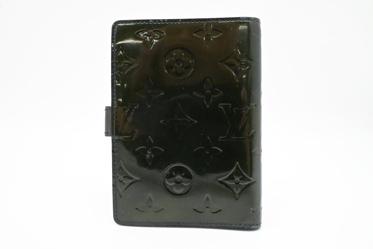 Louis Vuitton Agenda PM in Dark Green Vernis Leather