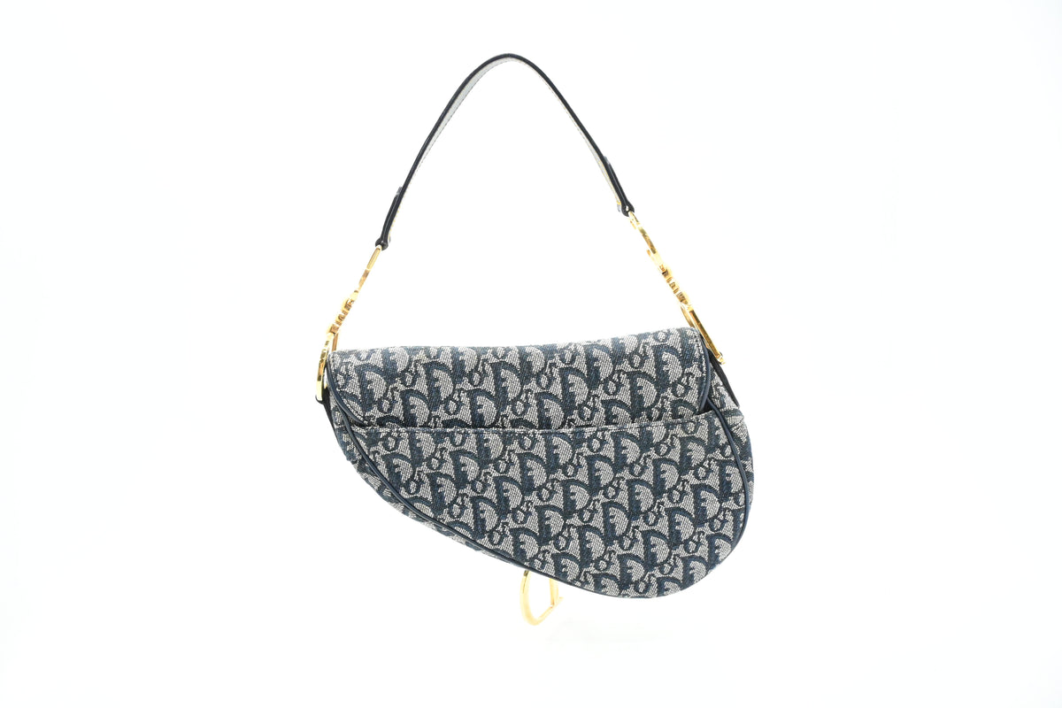 Dior Saddle Bag in Blue Oblique Canvas