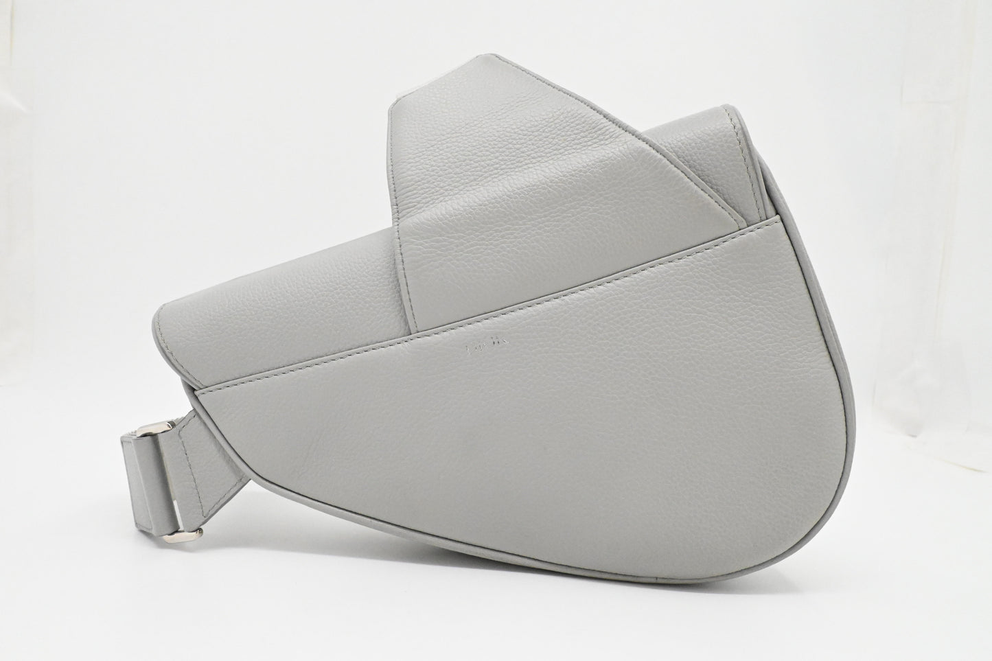 Dior Saddle Bag Crossbody in Gray Leather