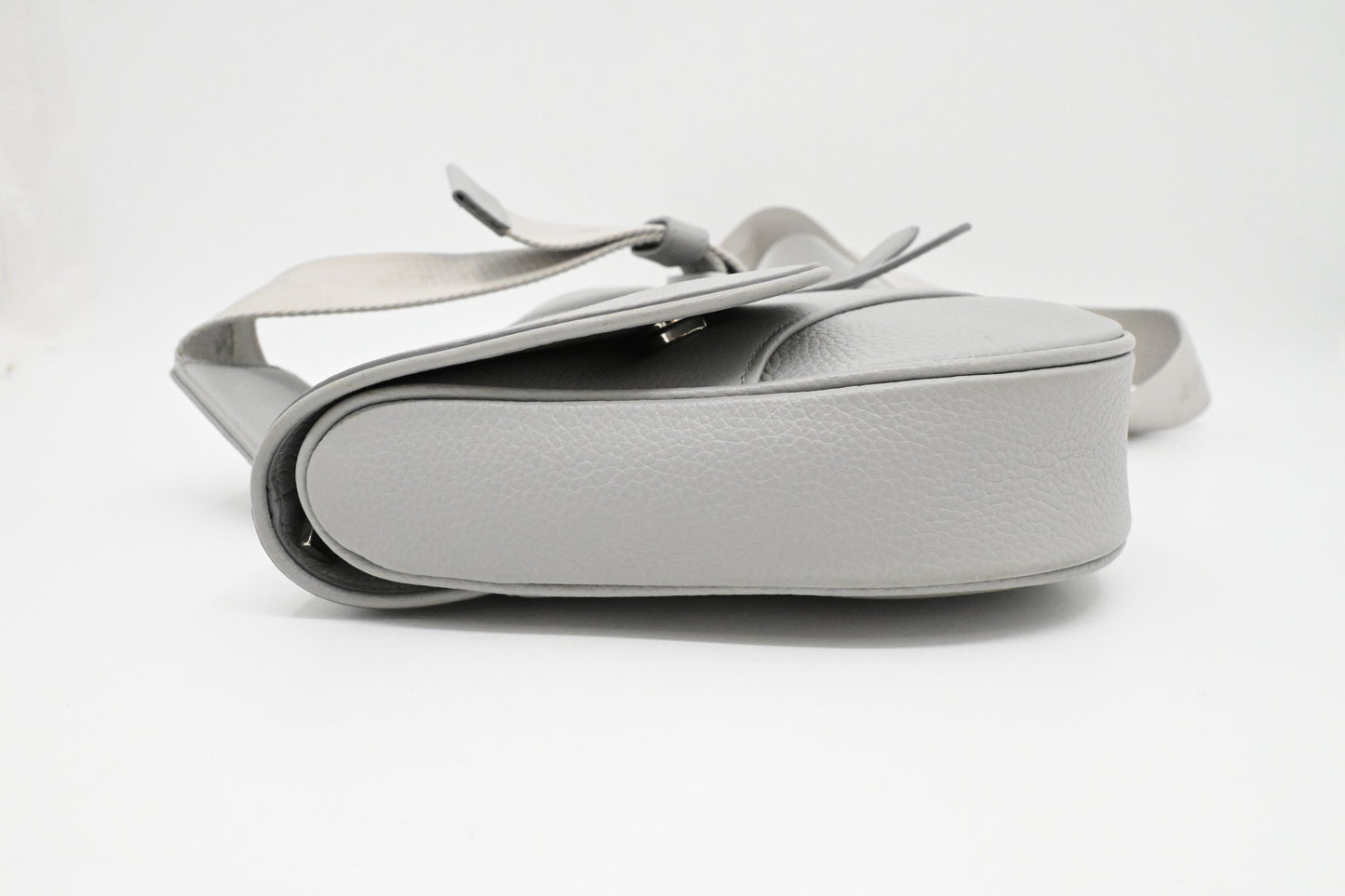 Dior Saddle Bag Crossbody in Gray Leather
