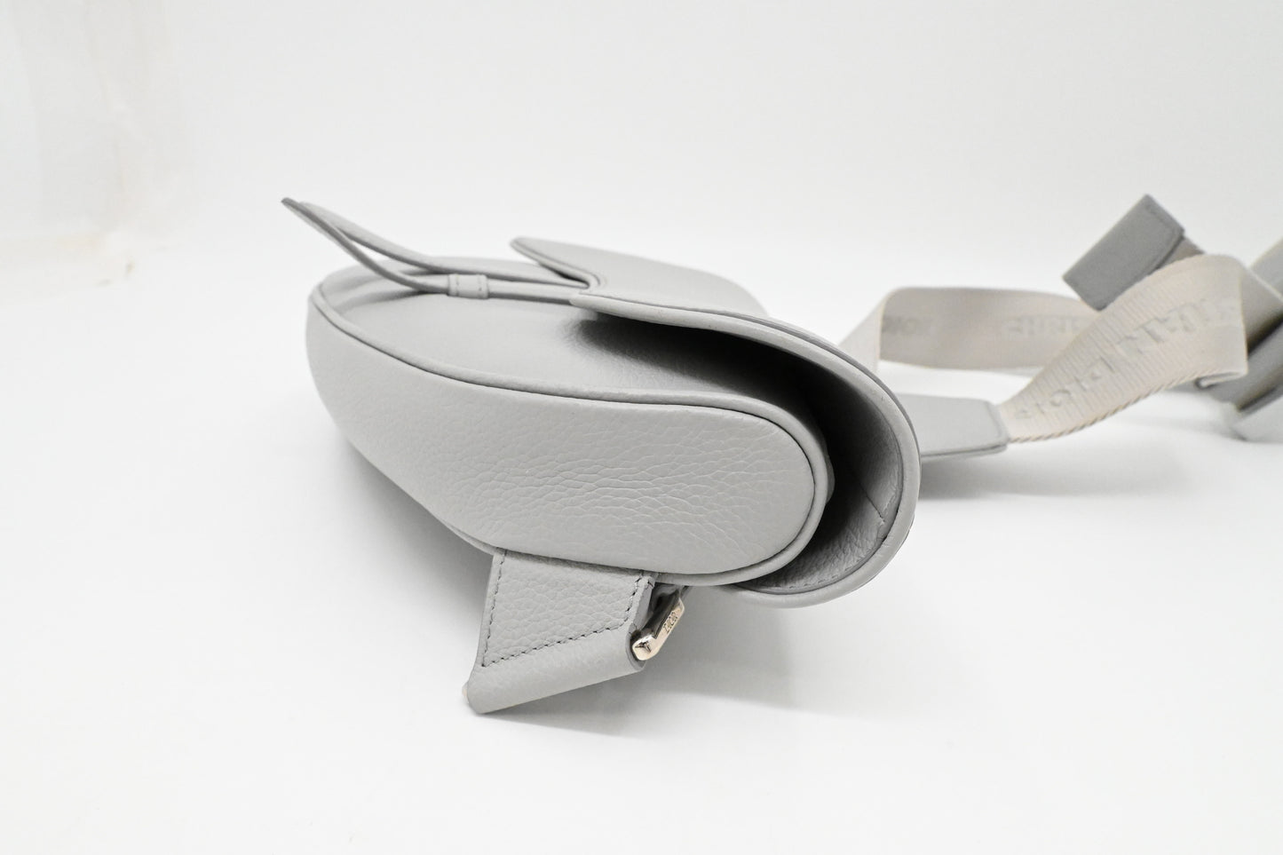 Dior Saddle Bag Crossbody in Gray Leather