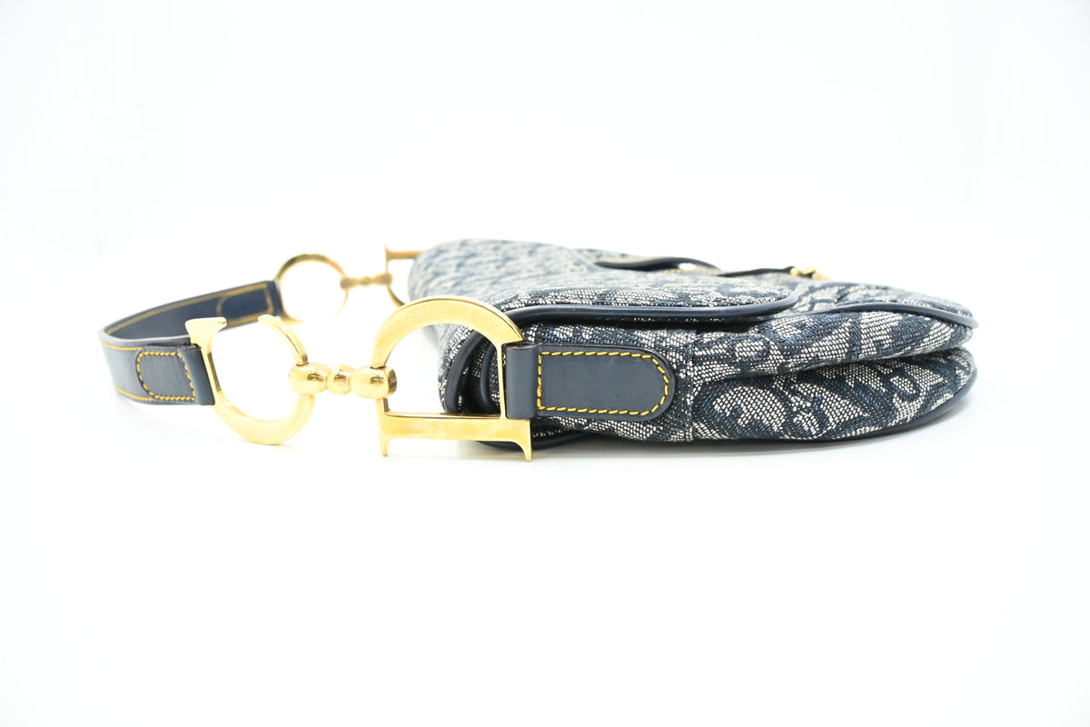Dior Saddle Bag in Blue Oblique Canvas
