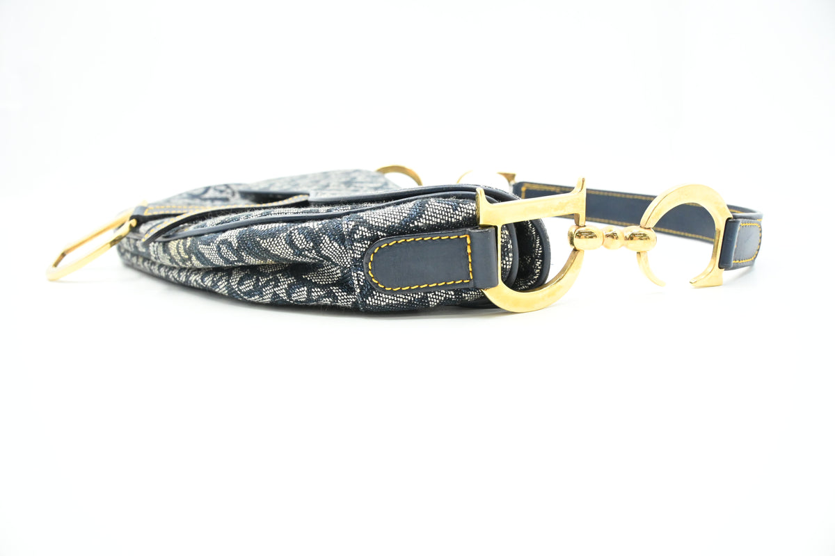 Dior Saddle Bag in Blue Oblique Canvas
