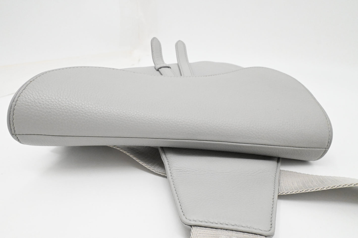 Dior Saddle Bag Crossbody in Gray Leather