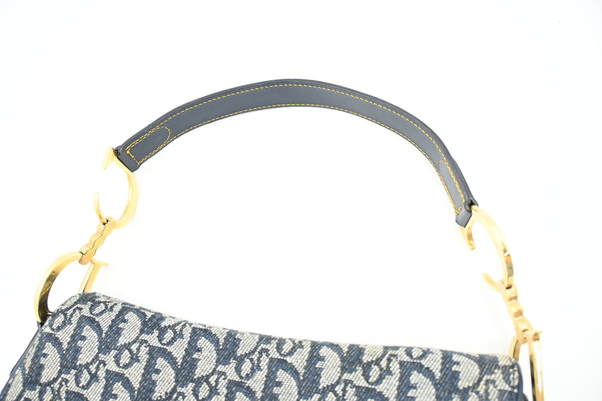 Dior Saddle Bag in Blue Oblique Canvas