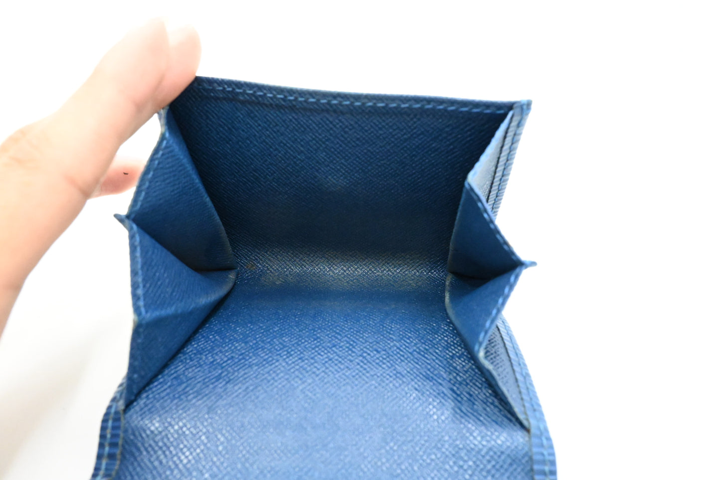 Louis Vuitton Coin Case in Blue Epi Leather