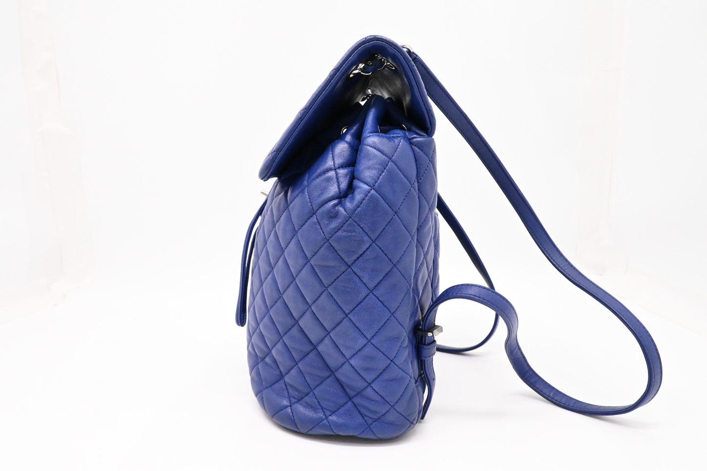 Chanel Urban Spirit Backpack in Blue Matelassé Leather