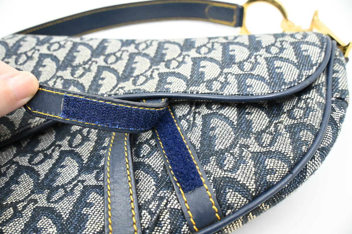 Dior Saddle Bag in Blue Oblique Canvas