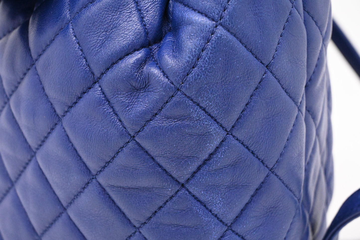 Chanel Urban Spirit Backpack in Blue Matelassé Leather