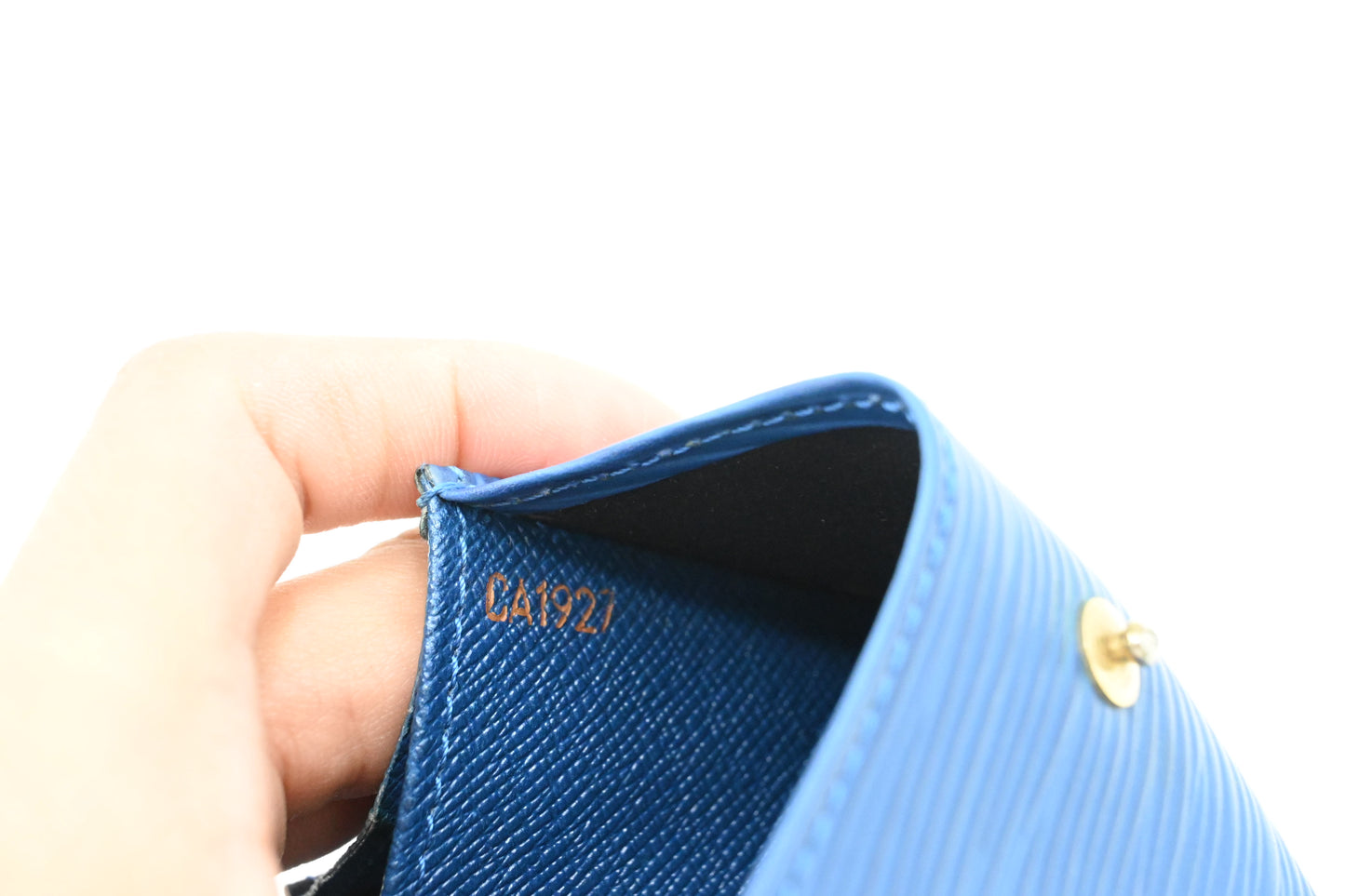 Louis Vuitton Coin Case in Blue Epi Leather