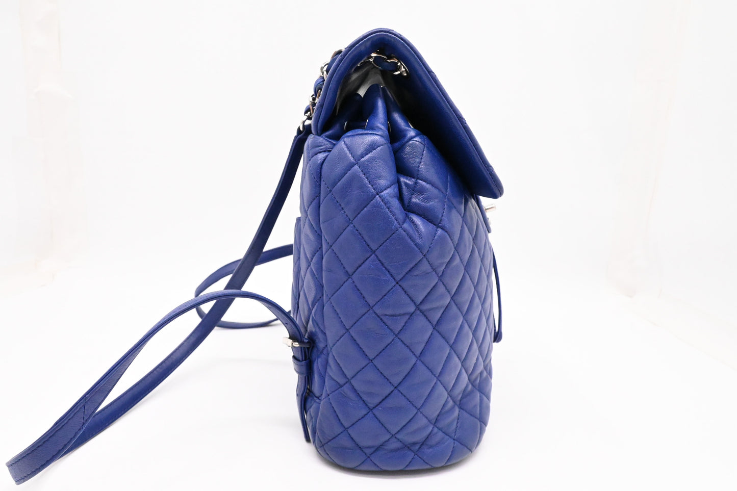 Chanel Urban Spirit Backpack in Blue Matelassé Leather