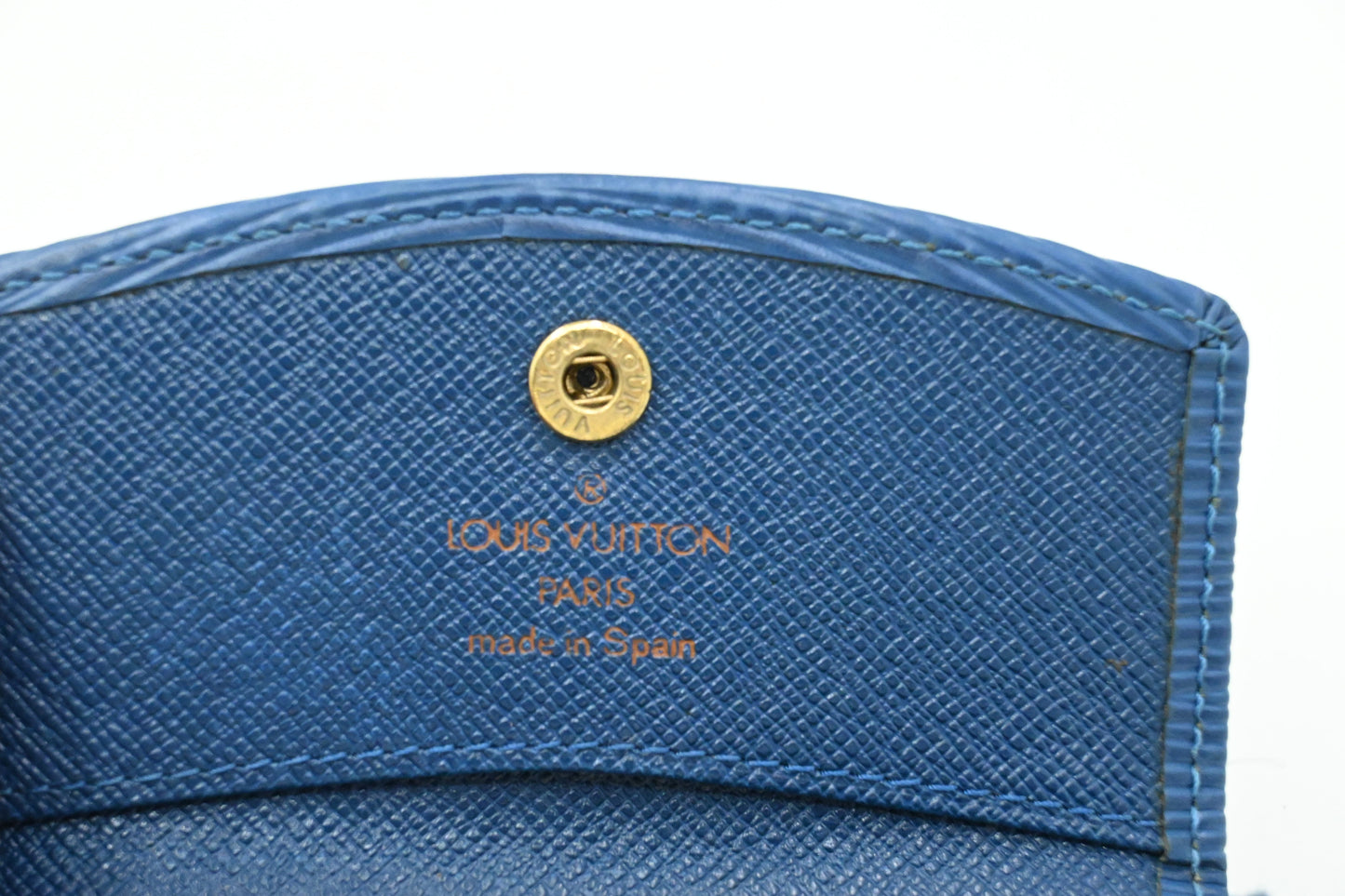 Louis Vuitton Coin Case in Blue Epi Leather