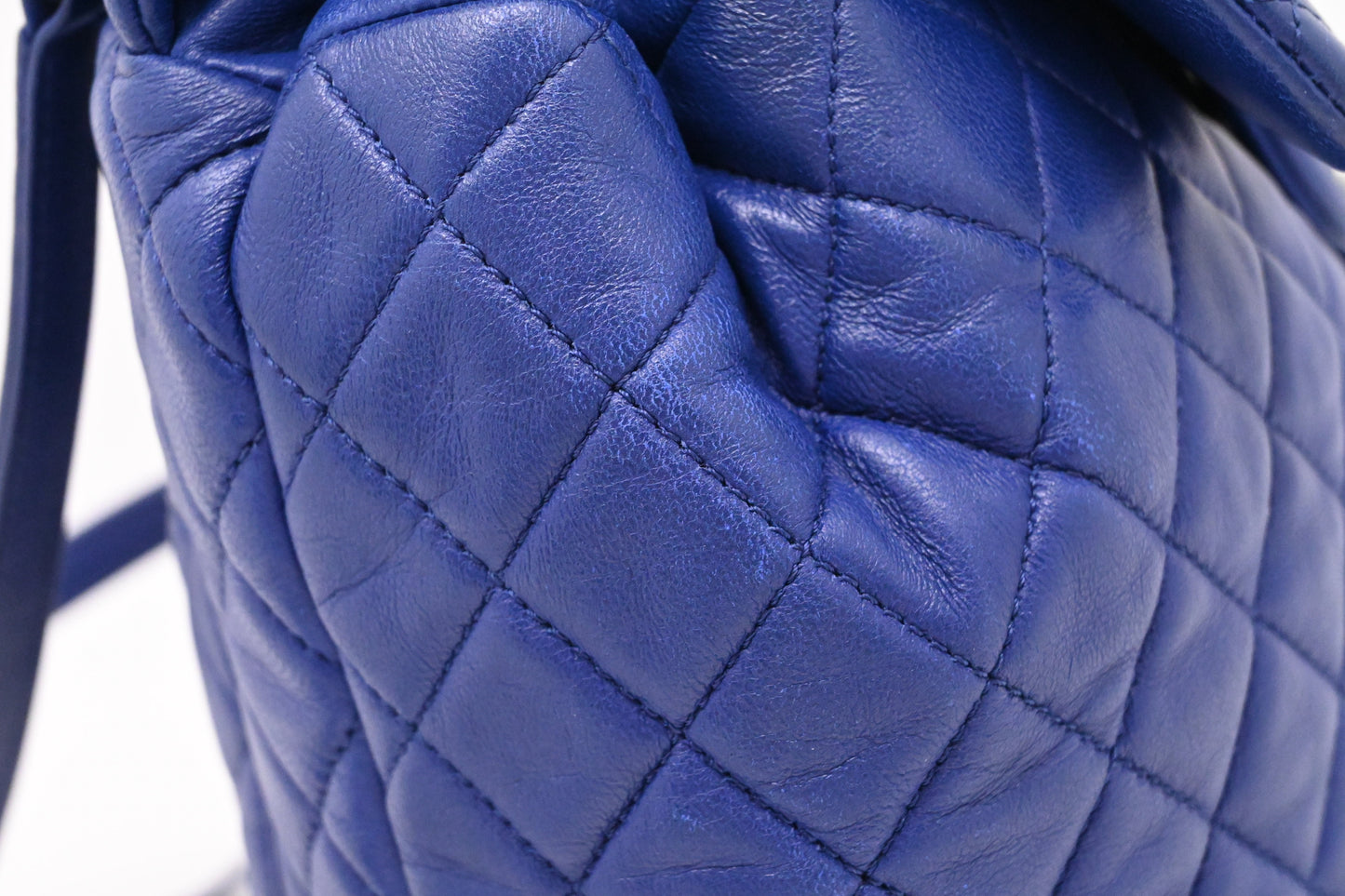 Chanel Urban Spirit Backpack in Blue Matelassé Leather