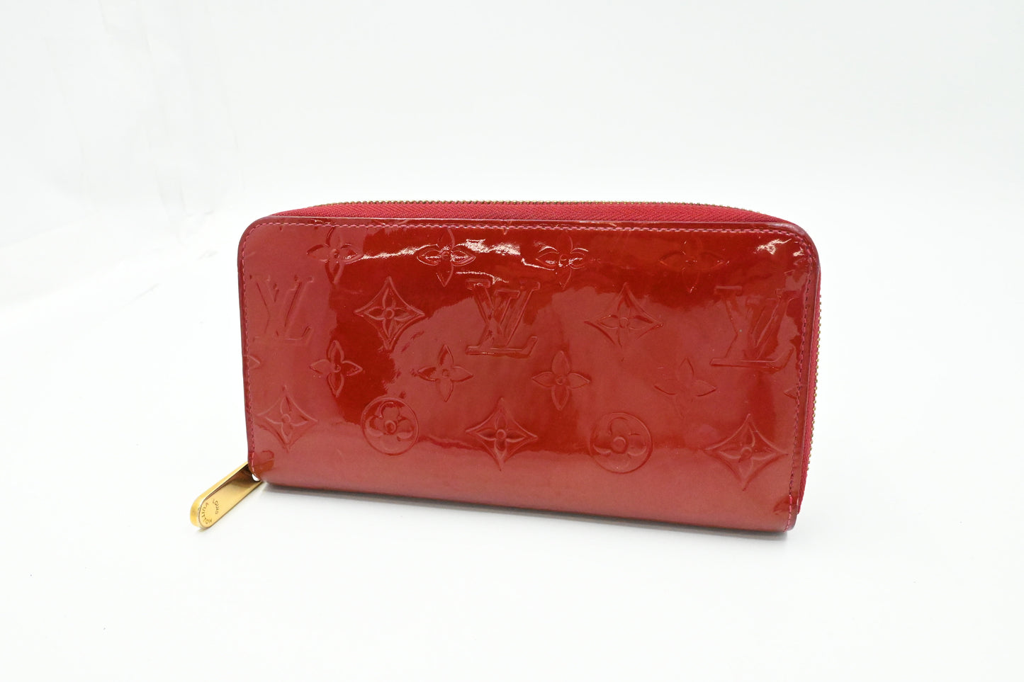 Louis Vuitton Long Zippy Wallet in Red Vernis Leather