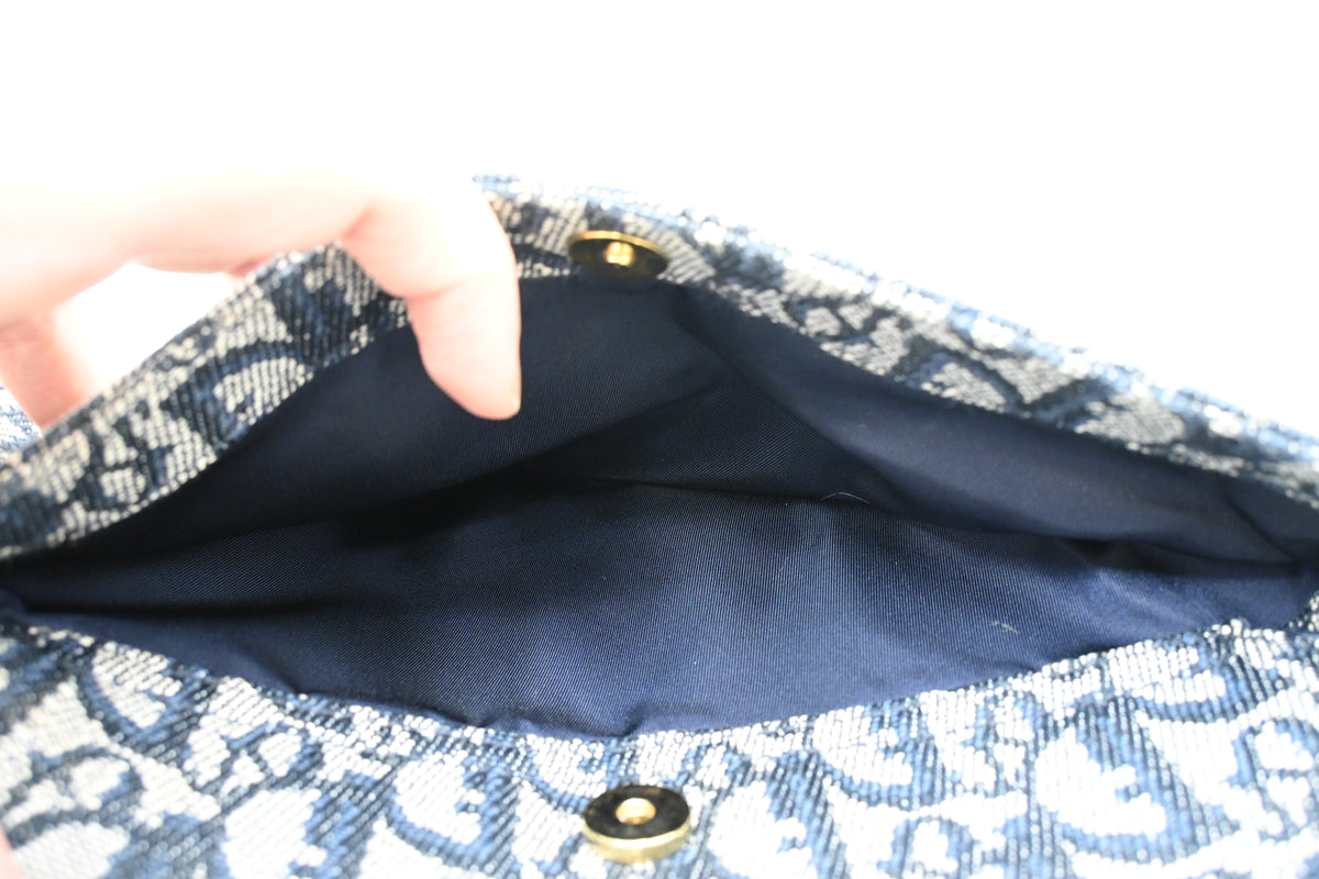 Dior Saddle Bag in Blue Oblique Canvas