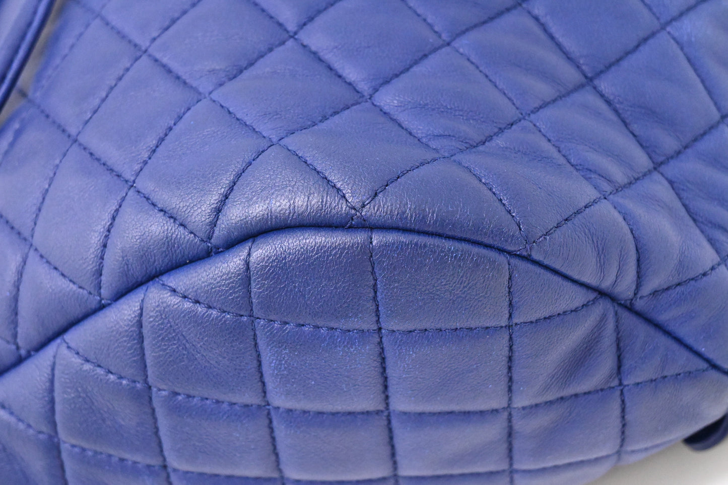 Chanel Urban Spirit Backpack in Blue Matelassé Leather