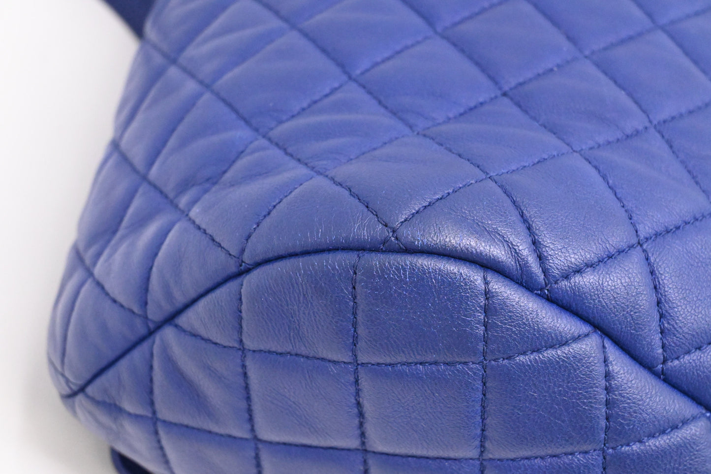 Chanel Urban Spirit Backpack in Blue Matelassé Leather