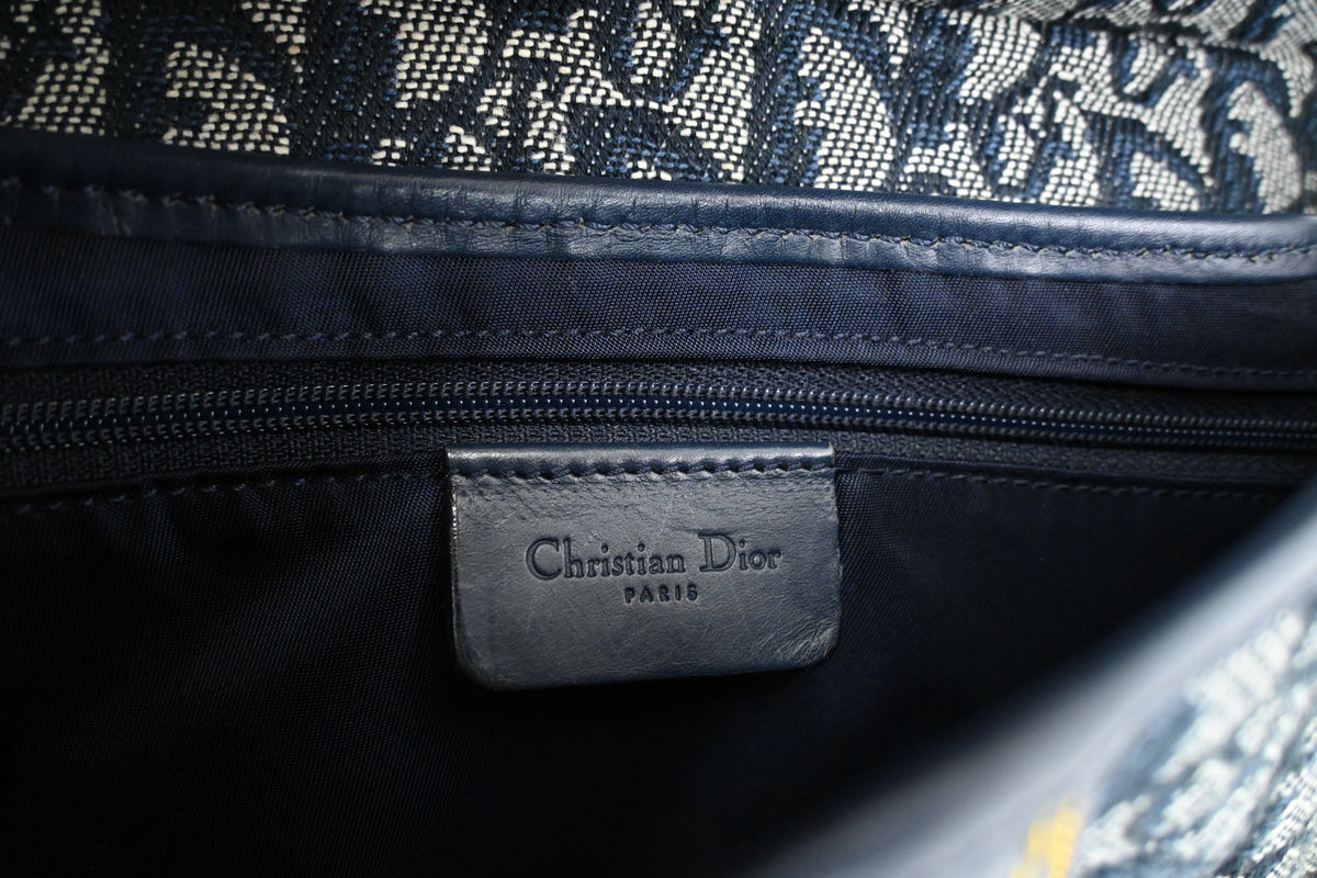 Dior Saddle Bag in Blue Oblique Canvas