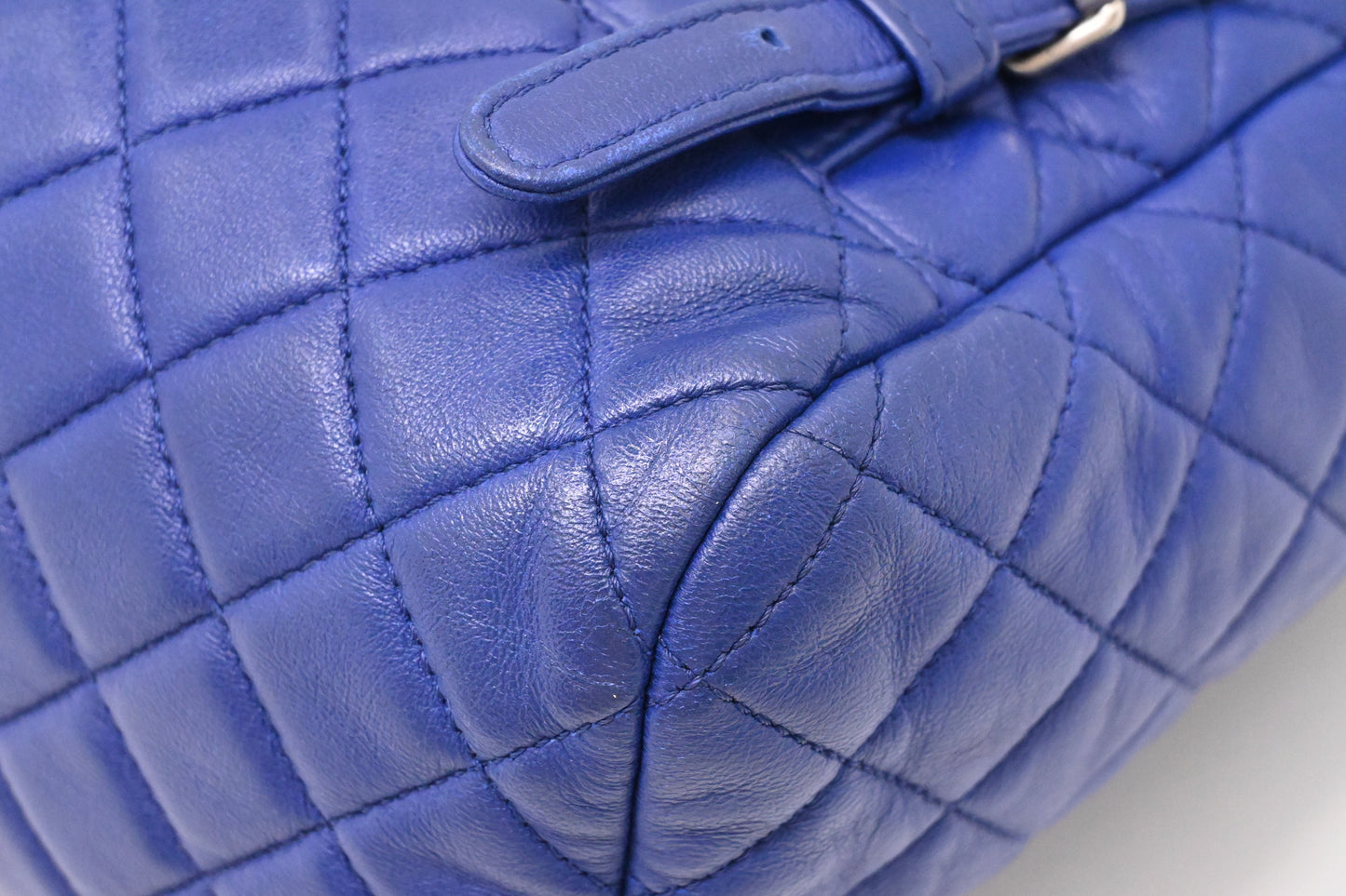 Chanel Urban Spirit Backpack in Blue Matelassé Leather