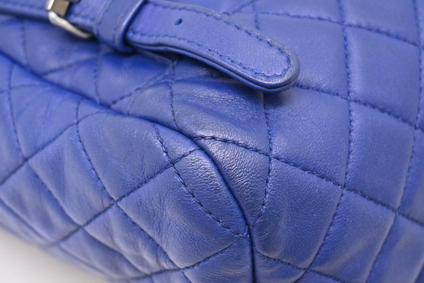 Chanel Urban Spirit Backpack in Blue Matelassé Leather