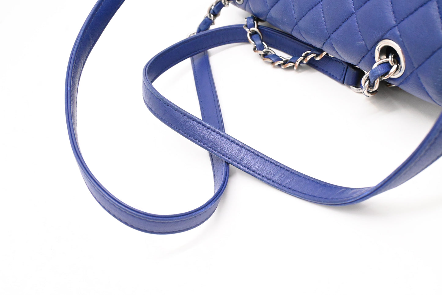 Chanel Urban Spirit Backpack in Blue Matelassé Leather
