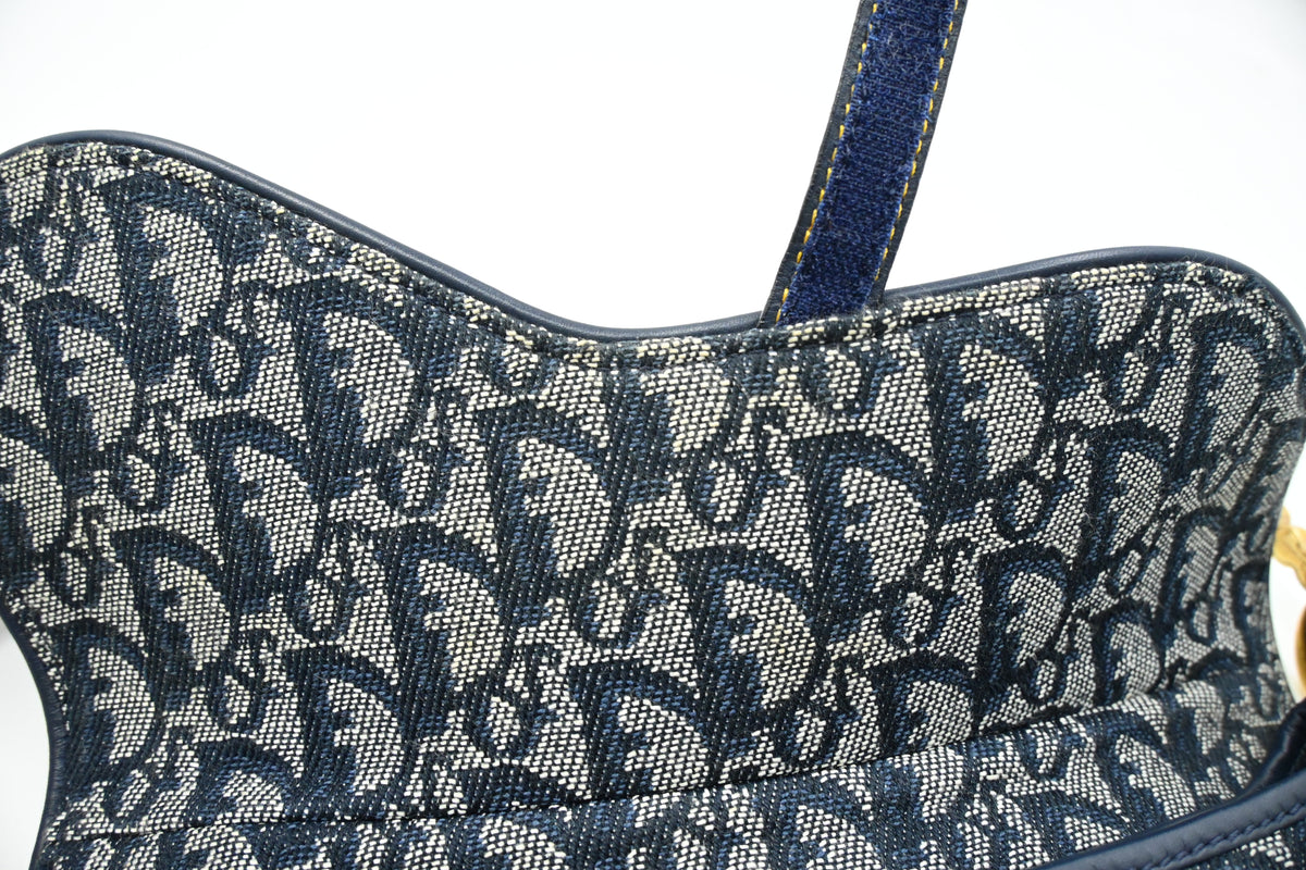 Dior Saddle Bag in Blue Oblique Canvas