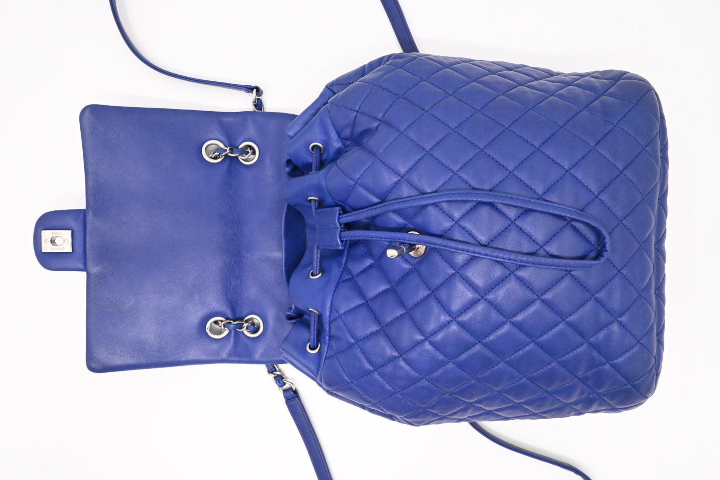 Chanel Urban Spirit Backpack in Blue Matelassé Leather