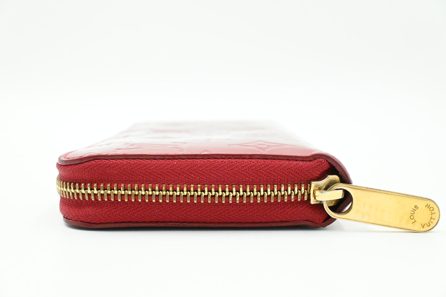 Louis Vuitton Long Zippy Wallet in Red Vernis Leather