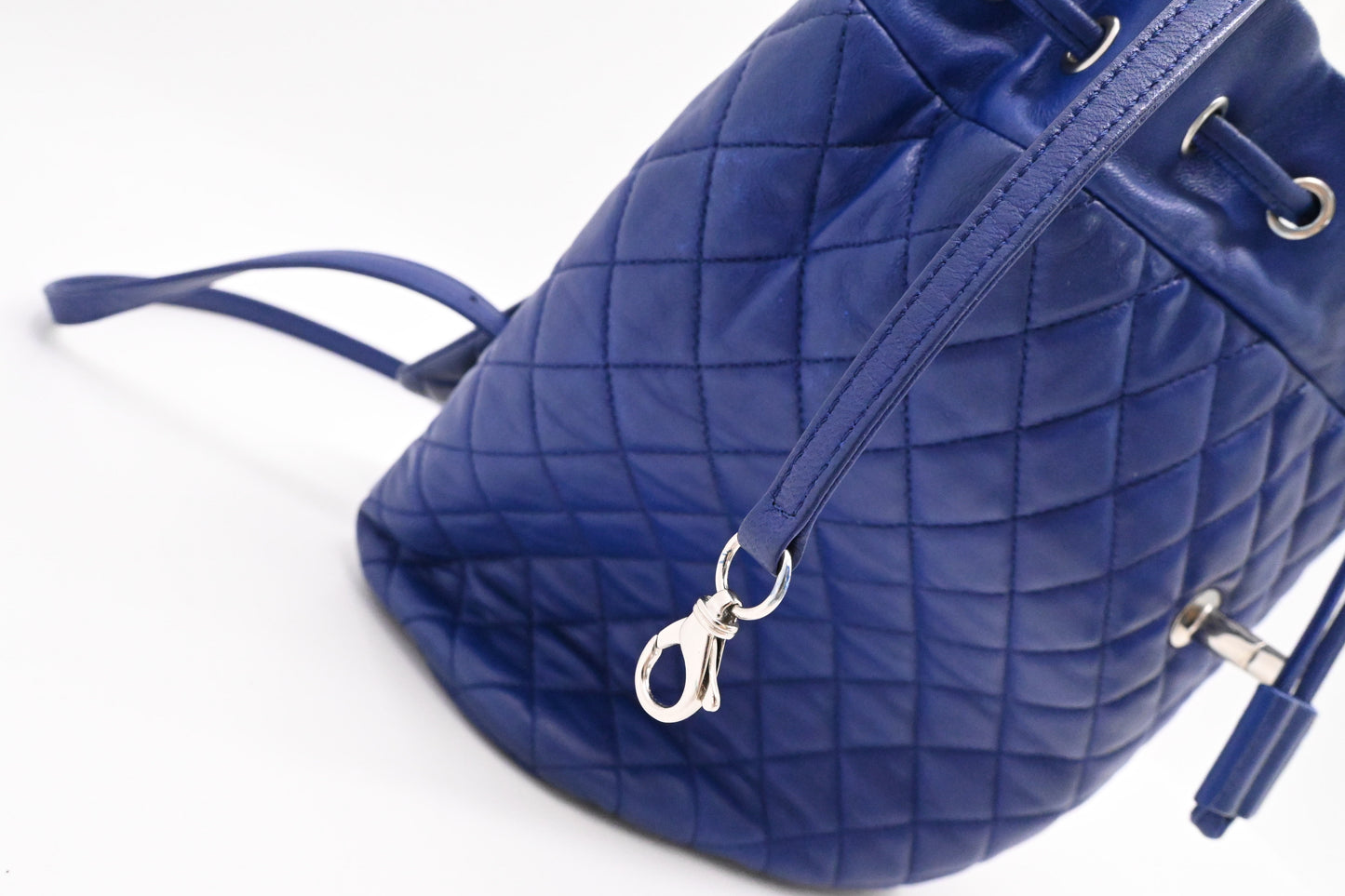 Chanel Urban Spirit Backpack in Blue Matelassé Leather