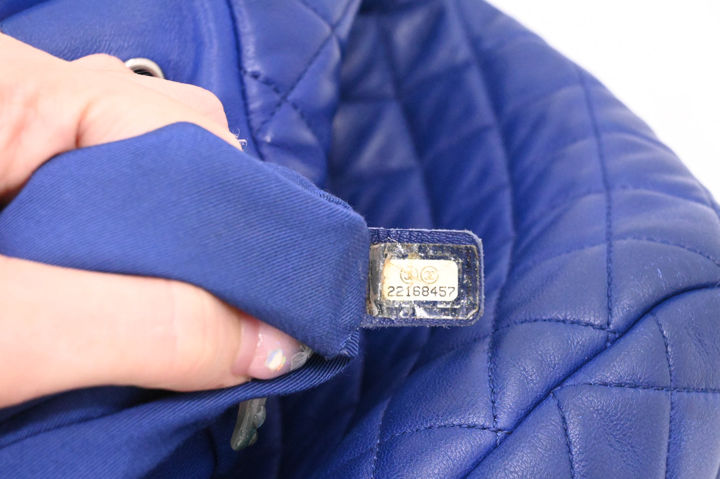 Chanel Urban Spirit Backpack in Blue Matelassé Leather