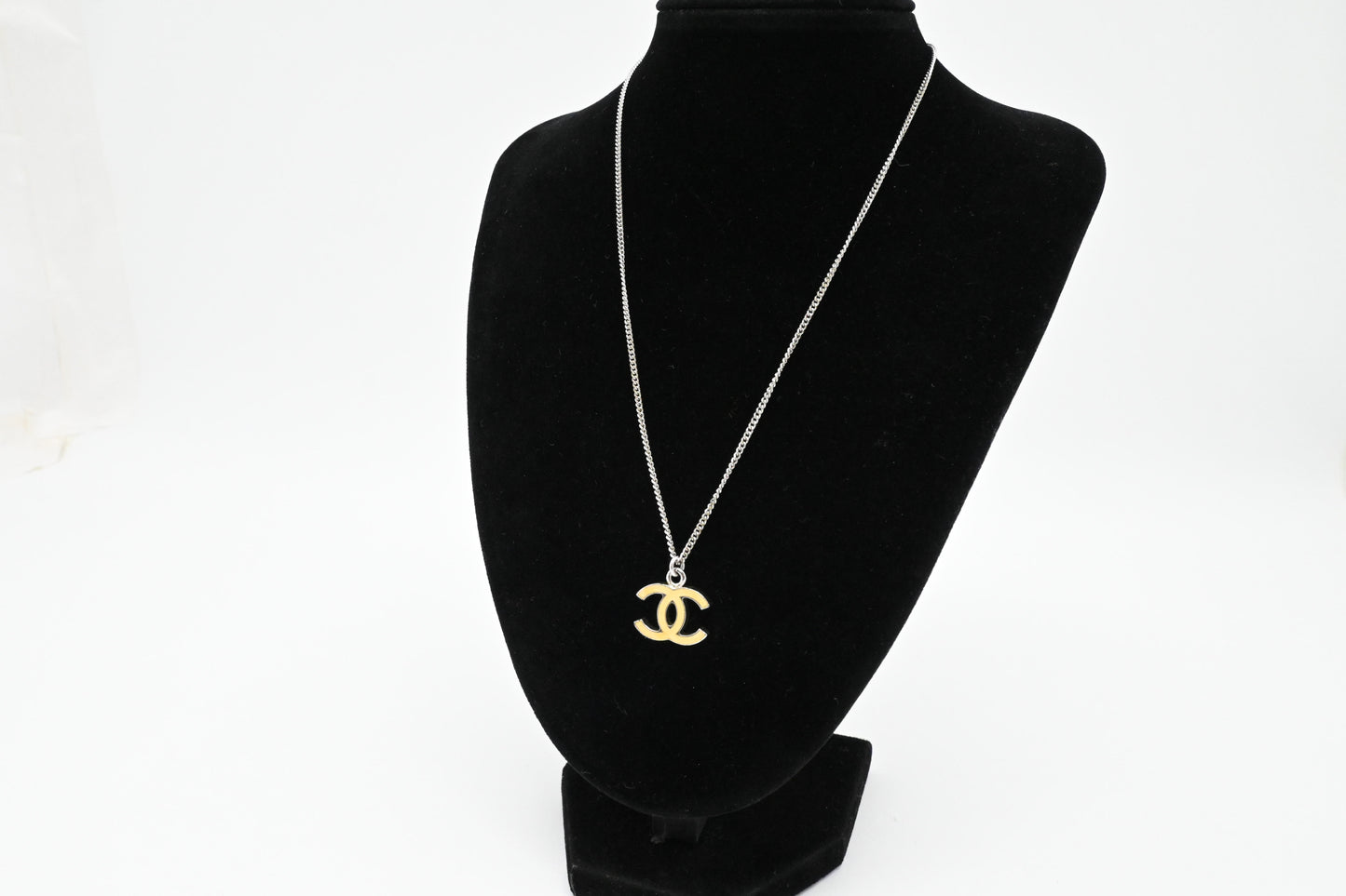 Chanel Cream CC Logo Necklace