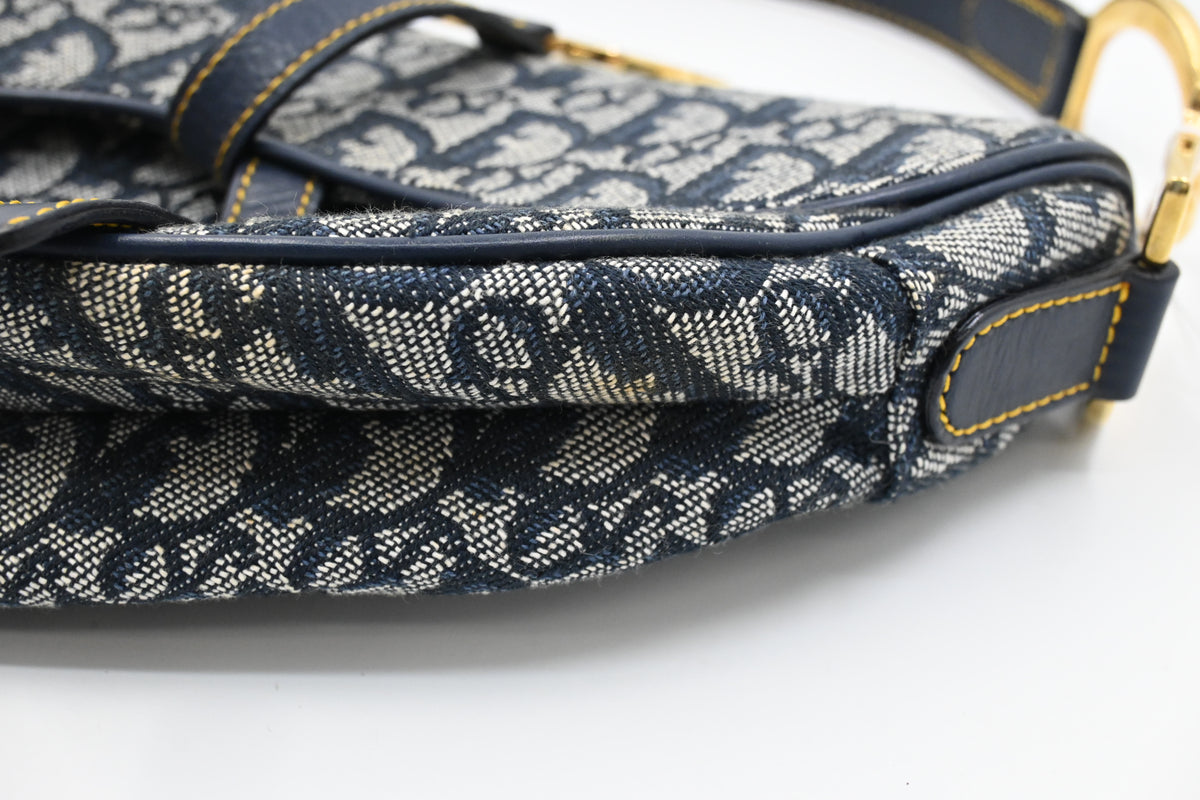 Dior Saddle Bag in Blue Oblique Canvas