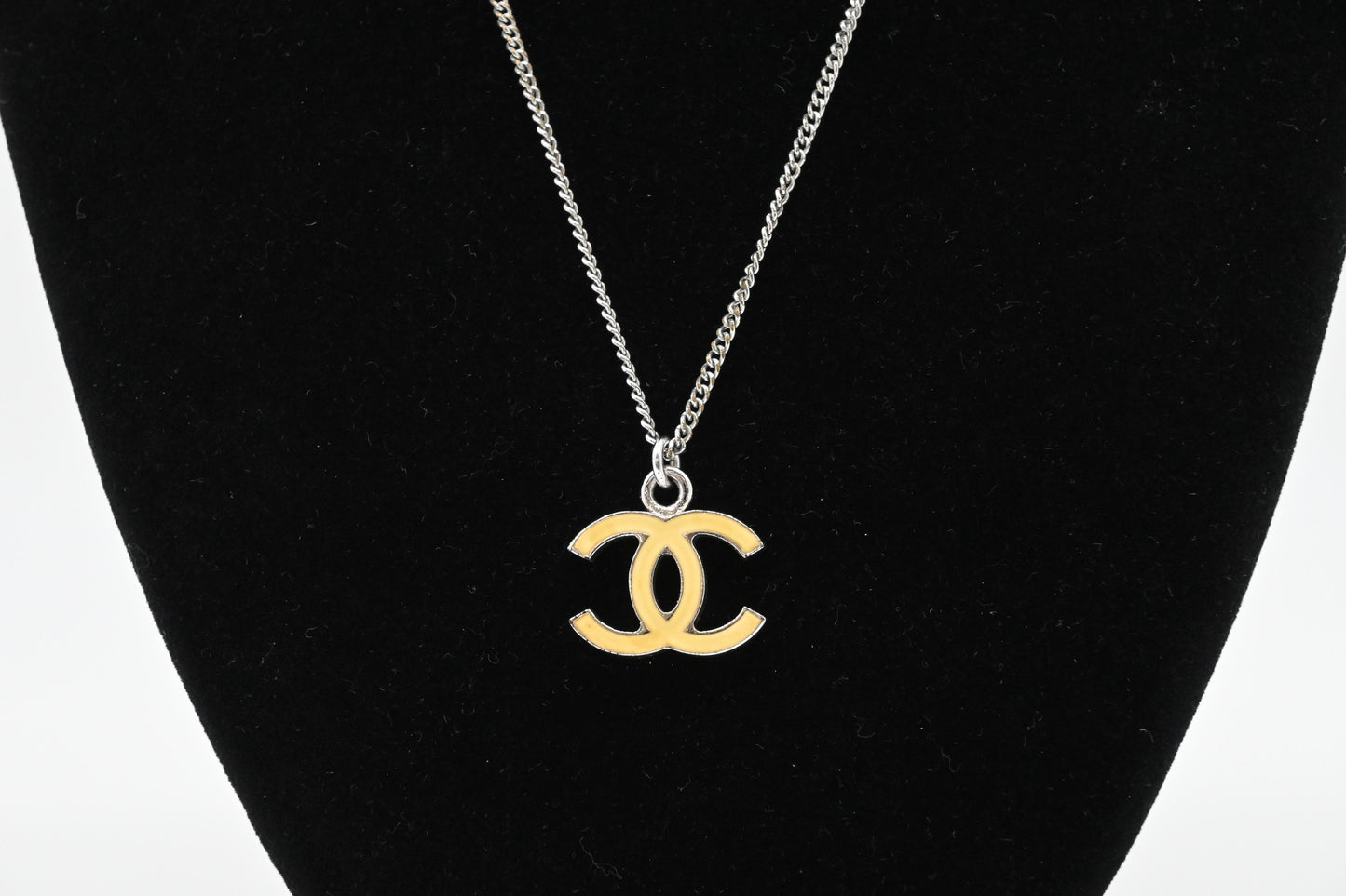 Chanel Cream CC Logo Necklace