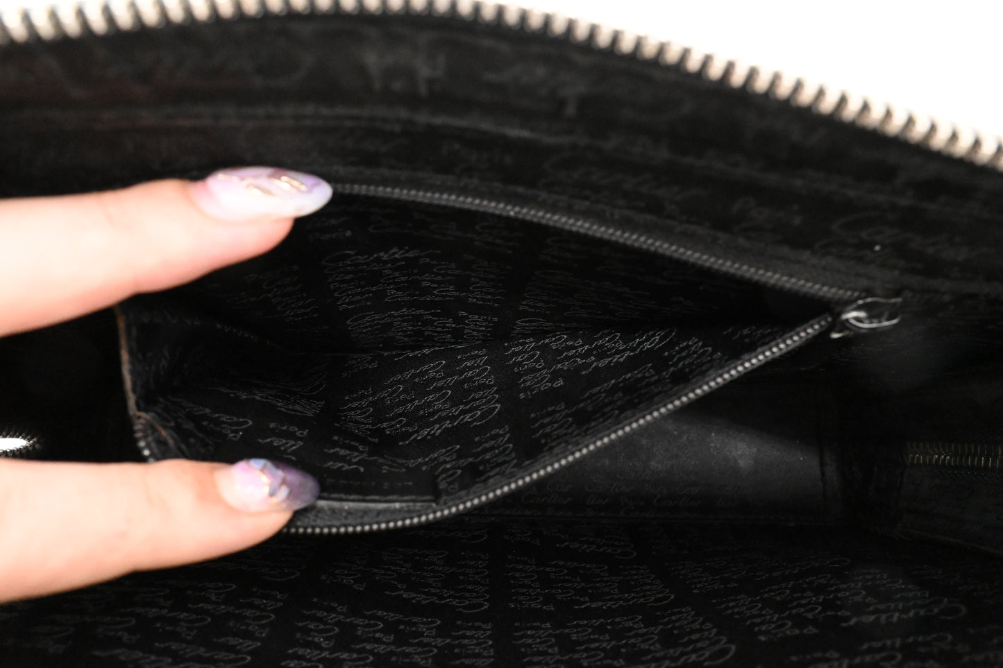 Cartier Clutch in Black Leather